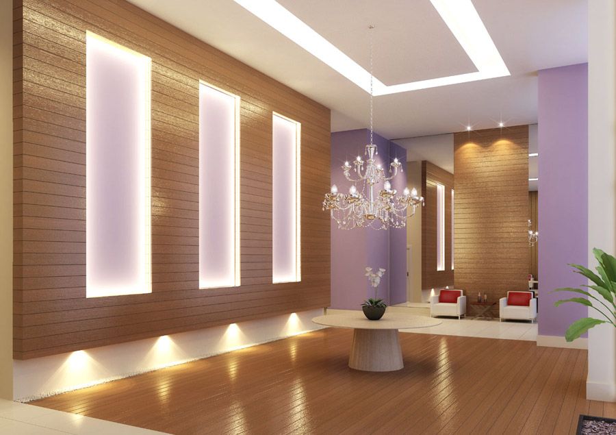 hall de entrada - Pesquisa Google | Iluminação para hall de entrada,  Decorações salão, Hall de entrada