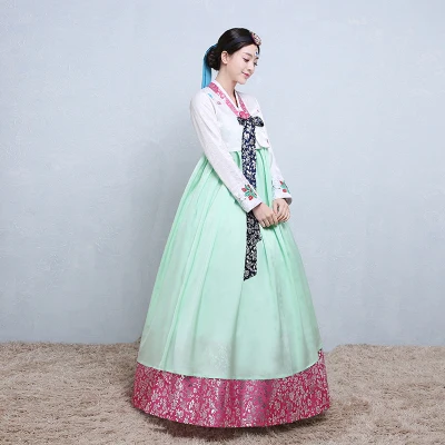 New South Korean Vestido Hanbok Traje Tradicional Bordado Lady Palácio para  o Estágio Asiático Antigo Hanbok Coreano Vestido 89|hanbok dress|korean  traditional costumekorean traditional - AliExpress