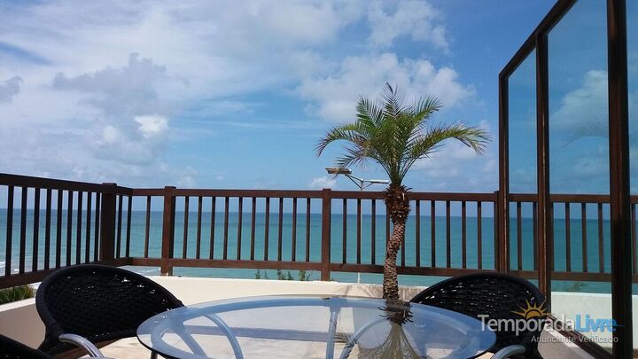 🏠 Apartamento para alugar em Natal para temporada - Ponta Negra - ES - Pé  na areia com varanda ampla beira mar ap 505 #73352 - Temporada Livre