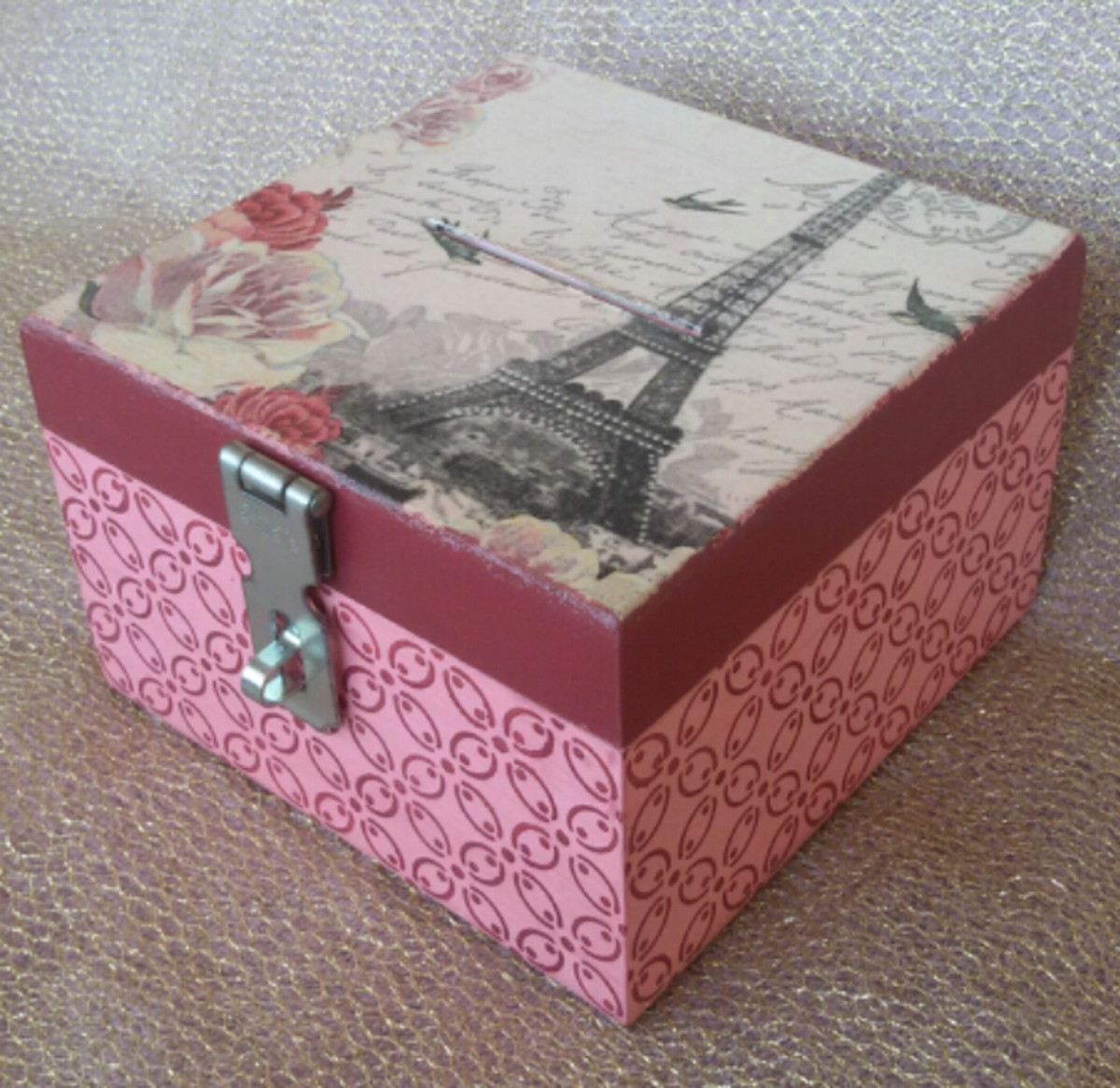 Caixa Cofre em MDF com Tema Paris no Elo7 | JRN ATELIÊ DAS ARTES (1045A20)
